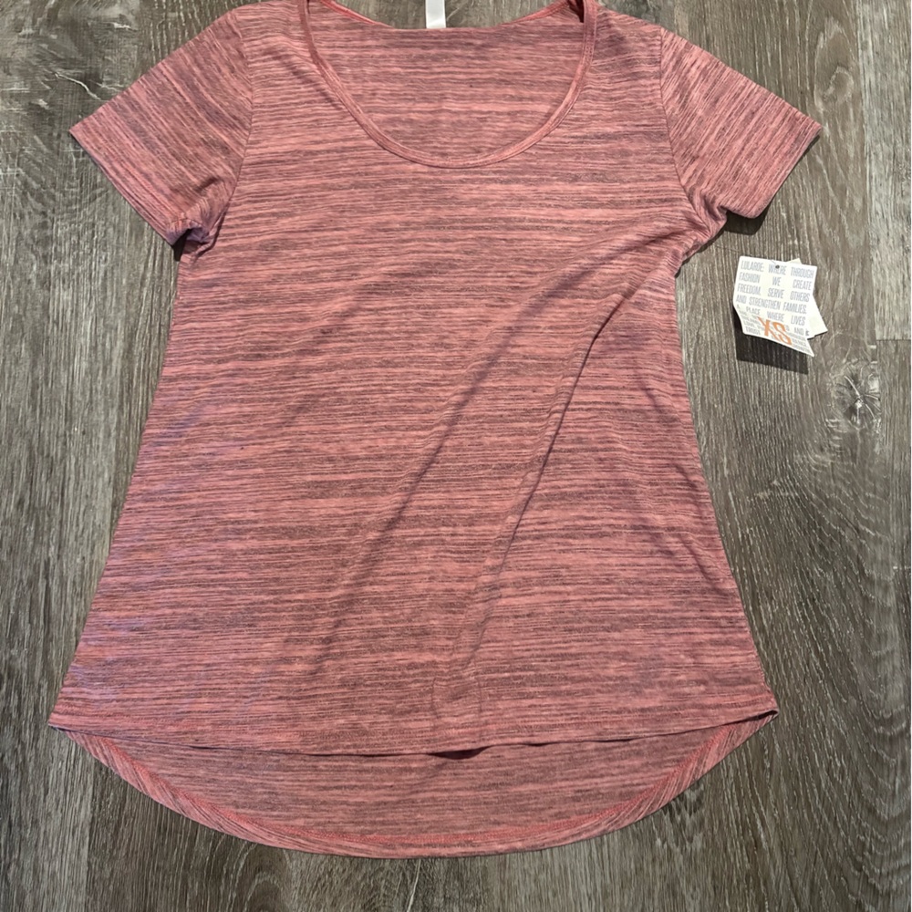 Lularoe classic t  Heathered pink top xs  new with tag